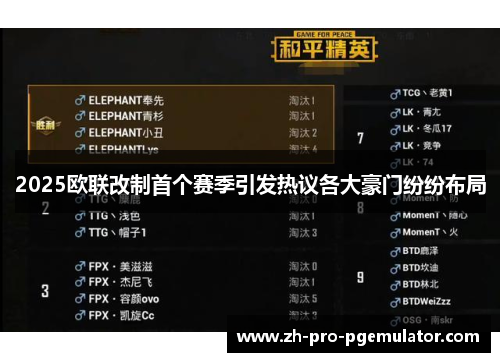 2025欧联改制首个赛季引发热议各大豪门纷纷布局